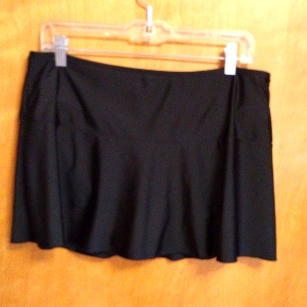Time and Tru Black Bathing Skort